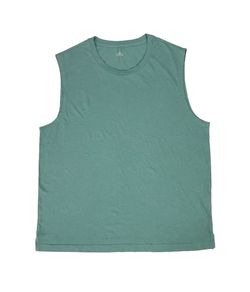 Alo Yoga Conquer Muscle Tank Top Mens Large L Green Gym Shirt Running Training