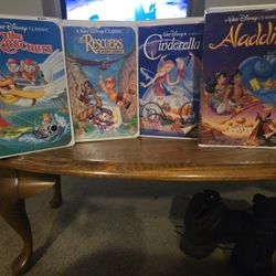 4 Black Diamond Disney Classic Vhs Tapes 