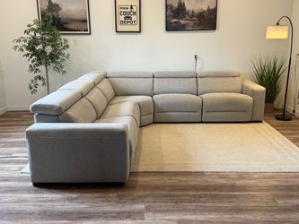 Gray Macy’s Nevio 5 piece sectional couch delivery available