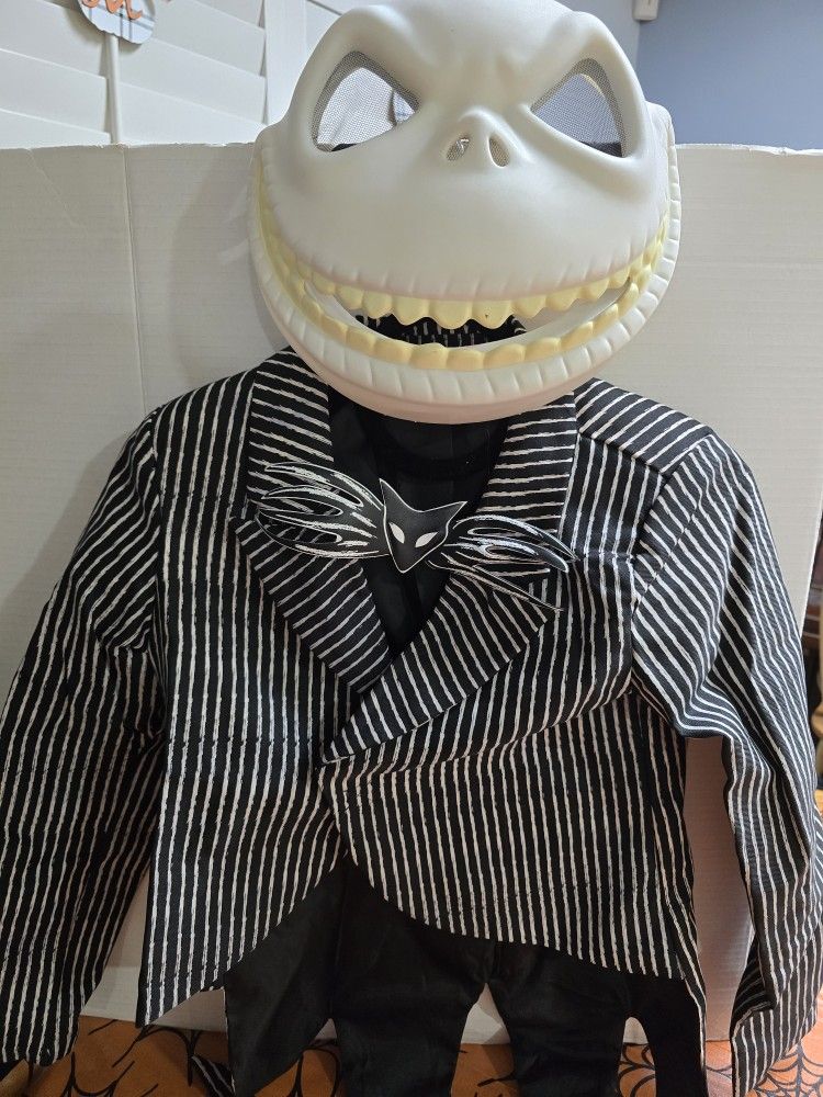 Disney Jack The Pumpkin King Jacket And Mask Kid Size (7-8)