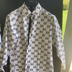 Gucci Style Long Sleeve Shirt