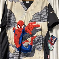 Male Scrub Top Marvel And Star Wars