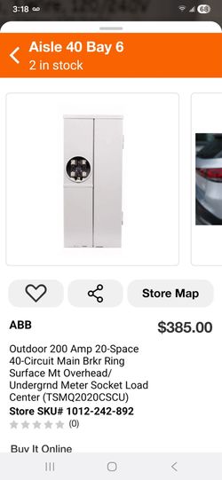 Outdoor 200 AMP- 20 Space 40-Circuit Breaker
