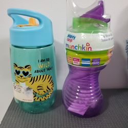 Munchkin Mighty Grip Two Baby Drinking Bottles. Brand New