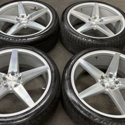 22 INCH ELEMENT RIMS AND TIRES 5 lug 