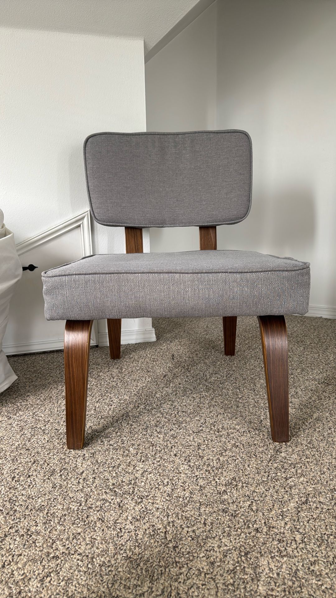 Mid Century Modern Grey Lounge Chair