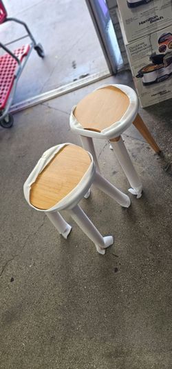 Set of 2 Brand New Wooden Stools / Side Tables