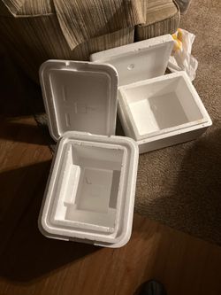 2x foam ice chests / coolers - insulated shipping coolers