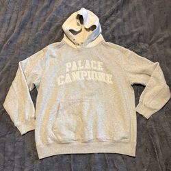 Palace Campione Men’s XL Hoodie Sweatshirt Gray Pullover Long Sleeve