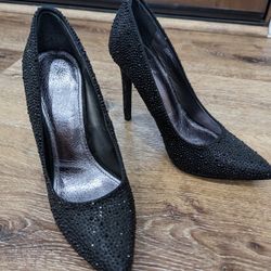 Diba black sparkly Heels black  sz 7