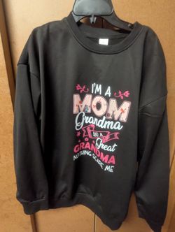 Black Women's Mom, Grandma & Great Grandma Sweatshirt 