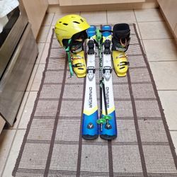 120 Cm Dynastar Skis Rossignol  Boots25.5,helmet And Poles