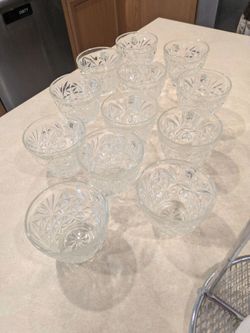 12 Vintage Anchor Hocking Glass Punch Cups