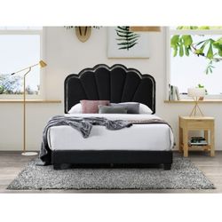 Queen Bed With LED Headboard  