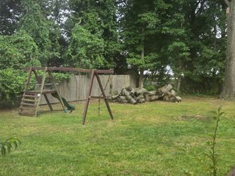 Swing set & wood