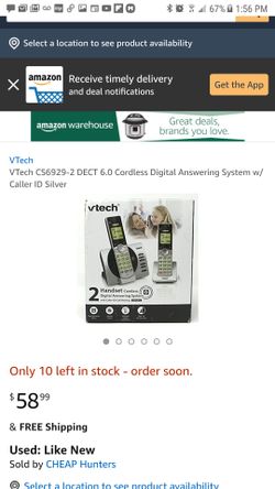 NEW NEVER USED VTECH 2 HANDSET CORDLESS DIGITAL ANSWERING SYSTEM WITH CALLER ID/ CALL WAITING