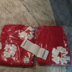 High Quality Red Denim Tears Two Piece Set Size Small In Men’s.