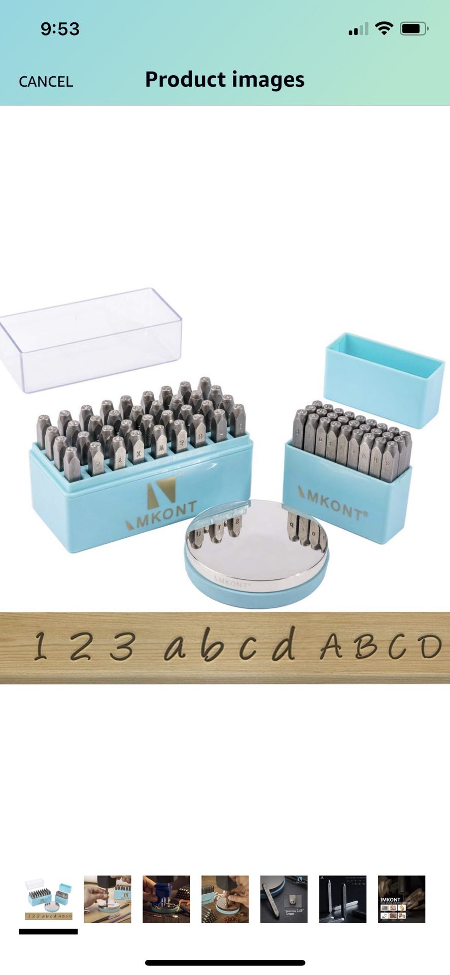 Number and Letter Metal Stamp