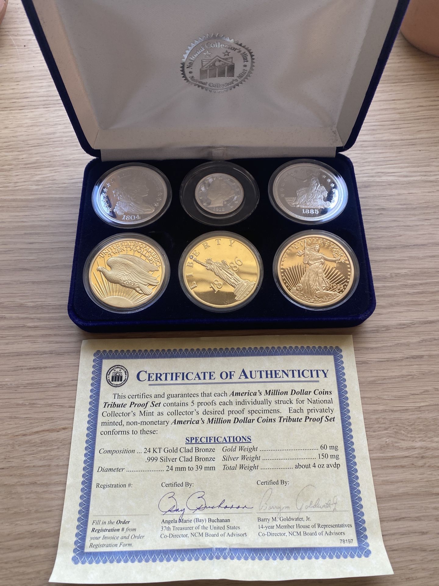 Million Dollar Tribute Proof Coin Set w/ Display Box & COA – Collector’s Edition!