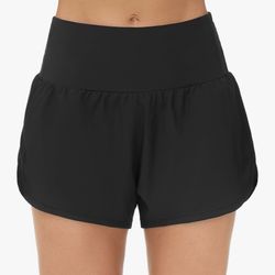 $5-Woman’s High Waisted Running Shorts With Tummy Control