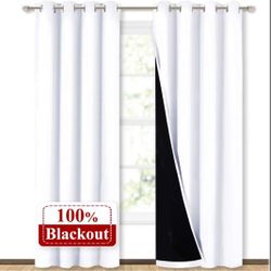 White Blackout Curtains 