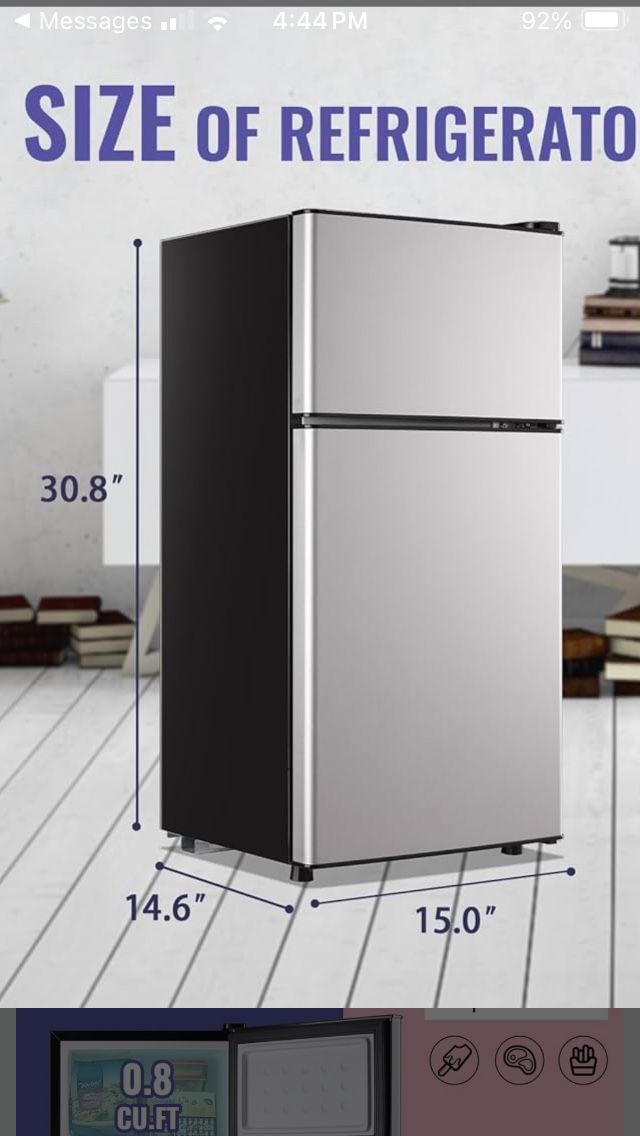 Demuller 2.4 CuFt Silver/Blk Compact refrigerator