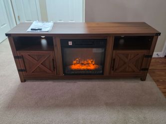 58" Fireplace TV Stand (New)