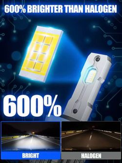H11/H8/H9 LED Bulbs, 30000LM 6000K Cool White, Fanless 1:1 Mini Size No Flickering No Noise, Fanless Design, Plug & Play, 50,000+ Hour Lifespan, IP67 