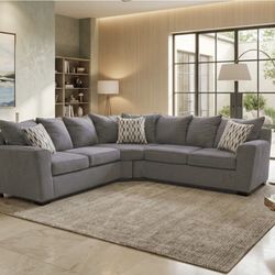 New Grey Sectional With Free Same Day Delivery, Pay Cash On Arrival 