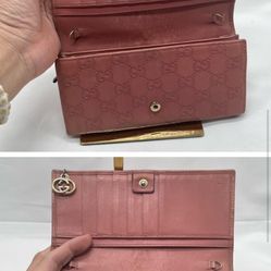 Gucci leather long wallet 