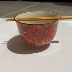 Bowl With Chopsticks.    ^_*