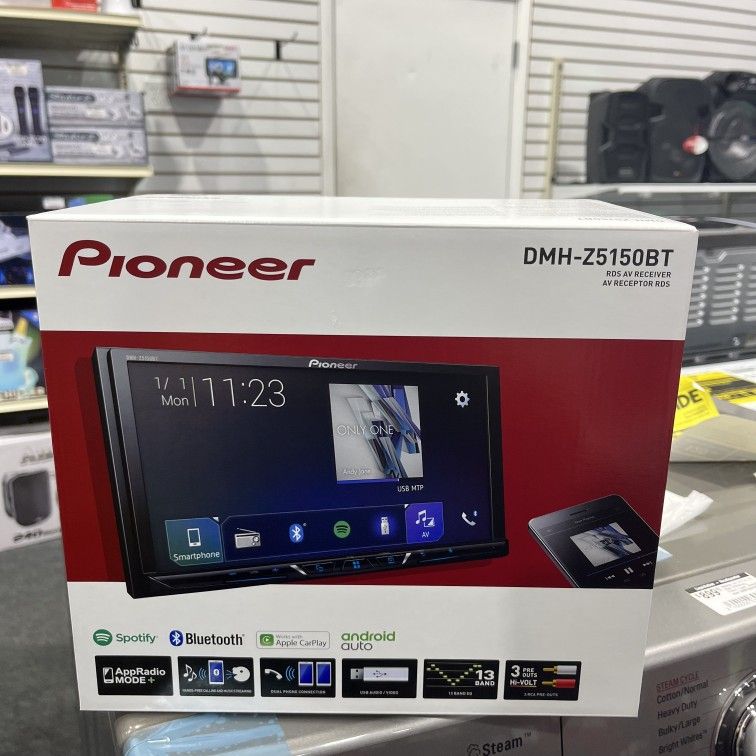 Pioneer 7" Wvga Display Apple Carplay Android Auto Built-in Bluetooth Radio De Carro Reproductor Dmh-z5150bt