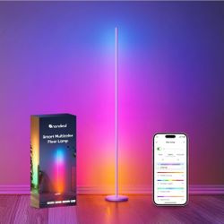 Nanoleaf Matter Smart Floor Lamp, LED Standing Lamps Work with Alexa, Music Sync Corner Lamp,16 Million Colors, 1700lm RGBTW Floor Lamp - WHITE