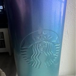 Starbucks  Blue / Ombre Tropical  Stainless Cold Cup