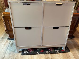 IKEA Ställ White Shoe Cabinet 4 Compartments