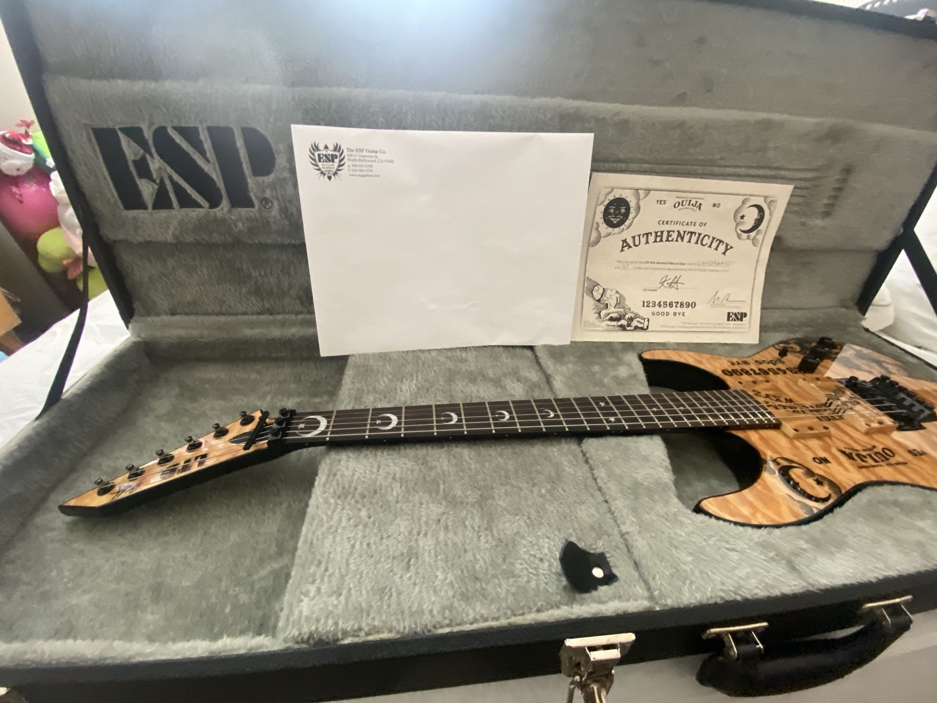 ESP Ltd Kh- Ouija Natural Quilt #167 Kirk Hammet Limited Edition 
