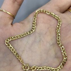 18k Cuban  link bracelet