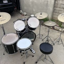 Complete adult drum set