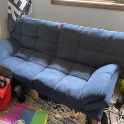 Memory Foam Faux Suede Futon