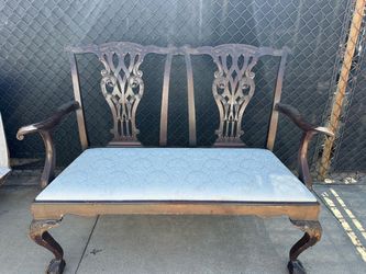 Chippendale Style Mahogany Settee Loveseat