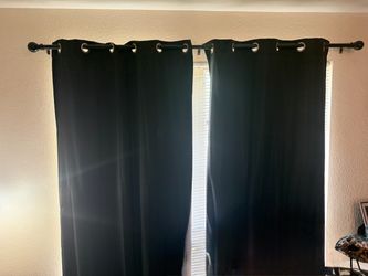 Curtain rod & curtains