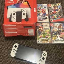 SWTICH OLED MODEL BUNDLE WITH 4 GAMES 🔥🔥🔥