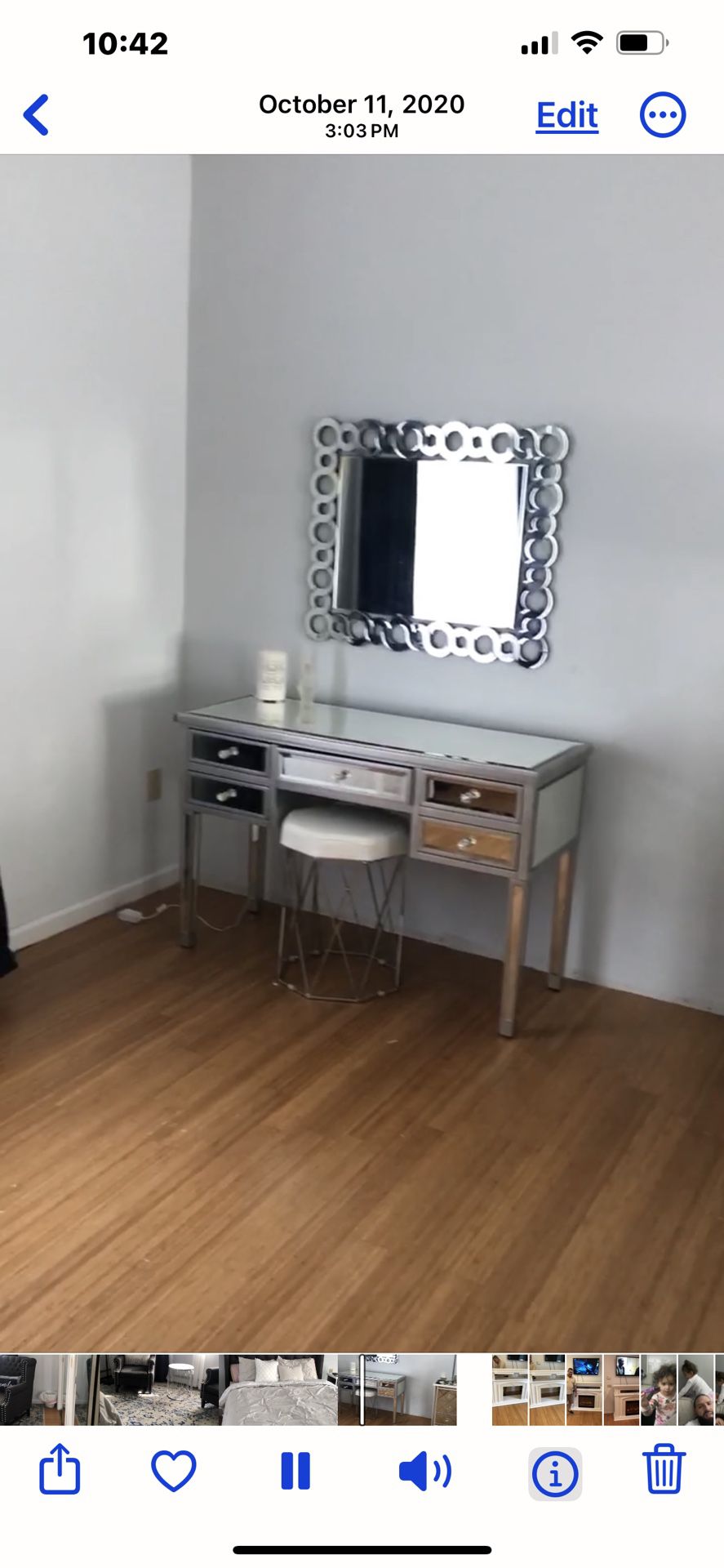 Mirror Night Stands Mirror Vanity Includes Chair And Mirror Frame 