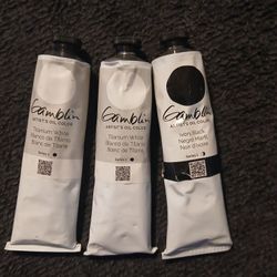 3-5.1oz. Gamblin Artist's Oil Color Paints