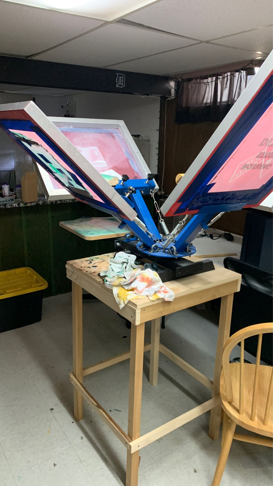 4 color screen printer