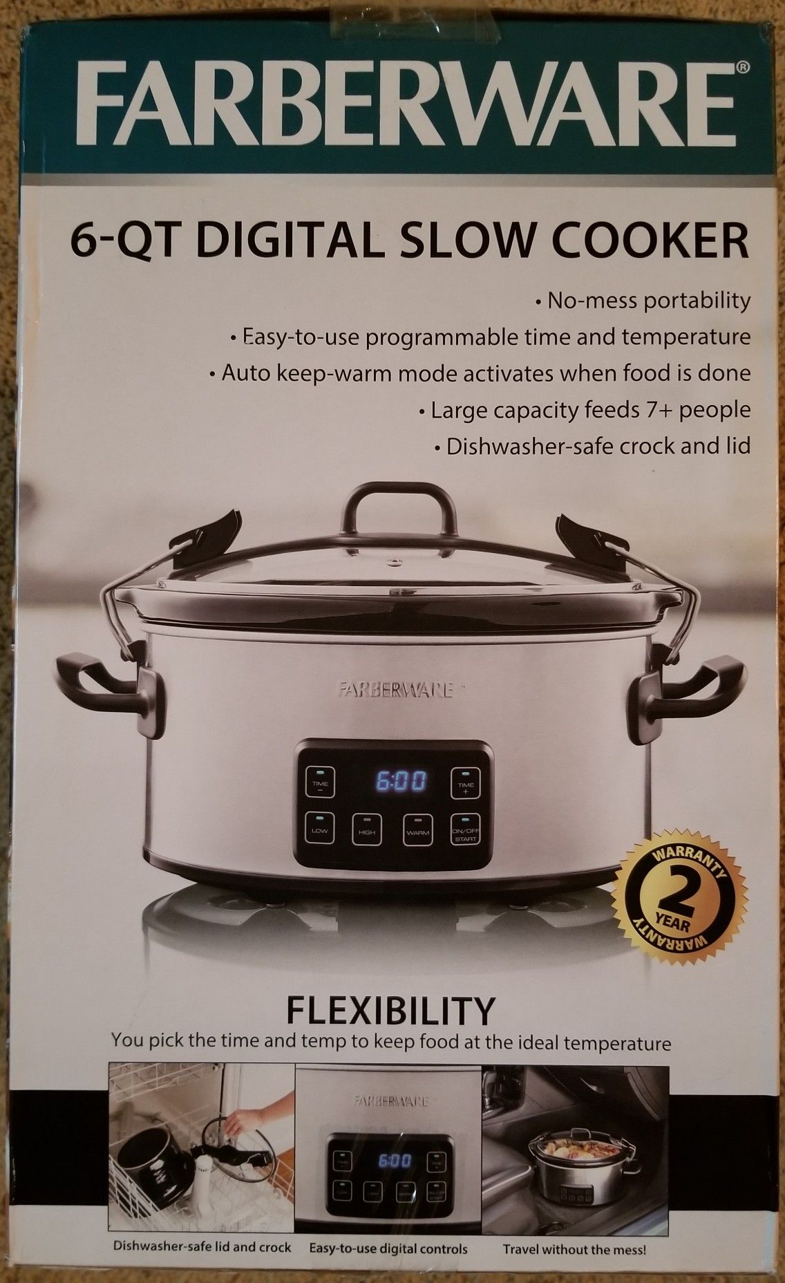 NEW Farberware 6-Quart Slow Cooker