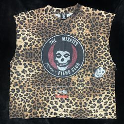 Civil Regime x Misfits Roses Fiend Club Cut-Off Tee Raw Hem XL Only 138 Made
