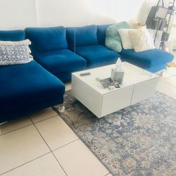 Sofa And Coffee Table And Carpet 