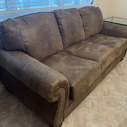 Soft Suede Sofa And Loveseat Set