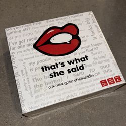 Brand NEW! Sealed In Box ‘That’s What She Said’ Super Fun Adult Fun Game Night!  Game! Super Fun!